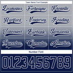 Custom Gray Navy-White Fade Fashion Hockey Lace Neck Jersey