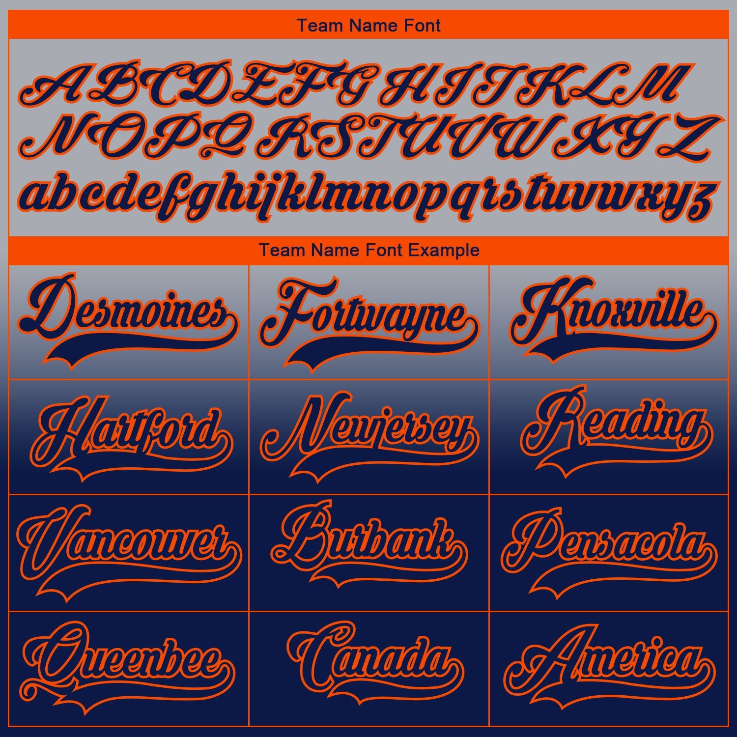 Custom Gray Navy-Orange Fade Fashion Hockey Lace Neck Jersey