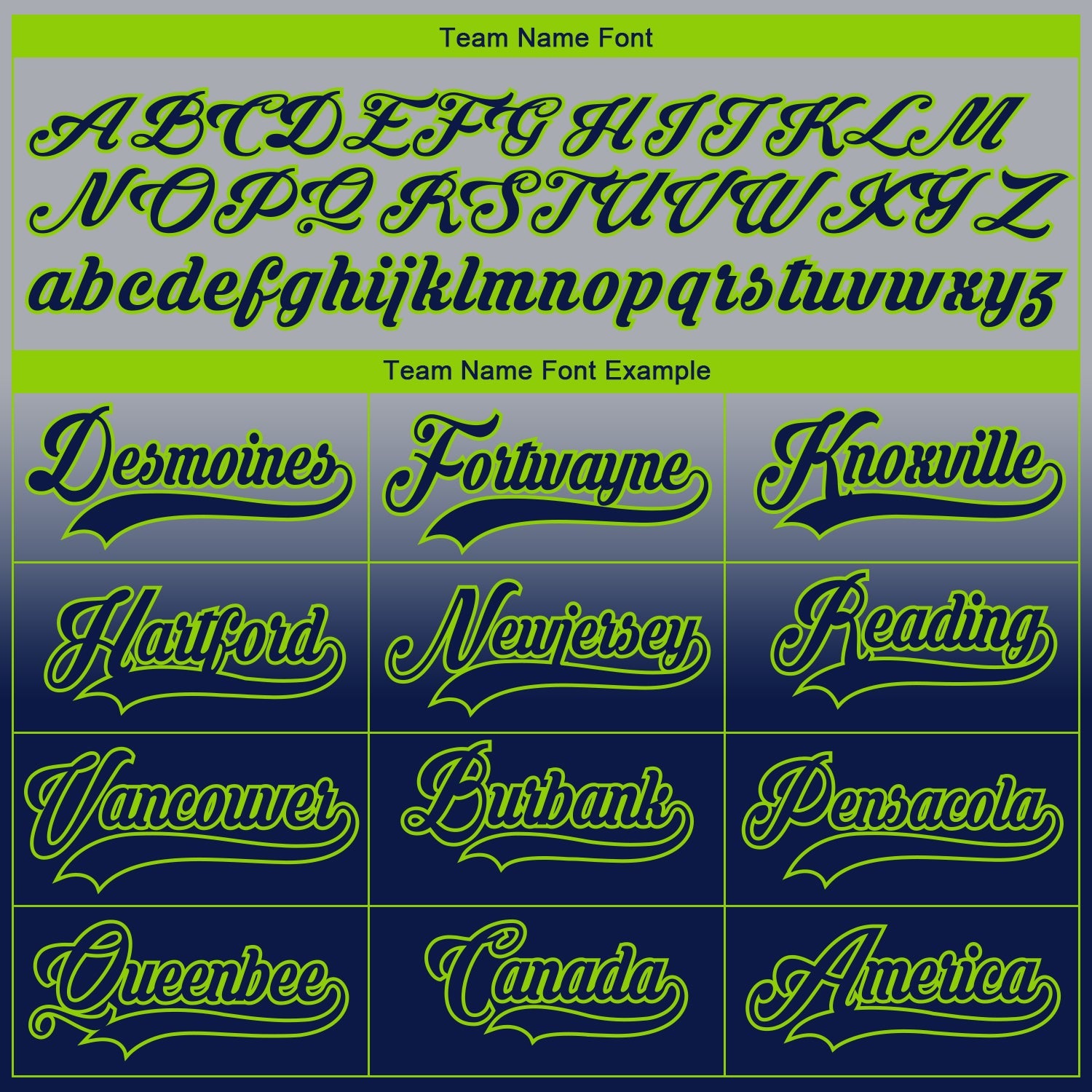Custom Gray Navy-Neon Green Fade Fashion Hockey Lace Neck Jersey