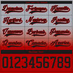 Custom Gray Black-Red Fade Fashion Hockey Lace Neck Jersey