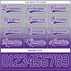 Custom Gray Purple-White Fade Fashion Hockey Lace Neck Jersey