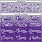 Custom Gray Purple-White Fade Fashion Hockey Lace Neck Jersey