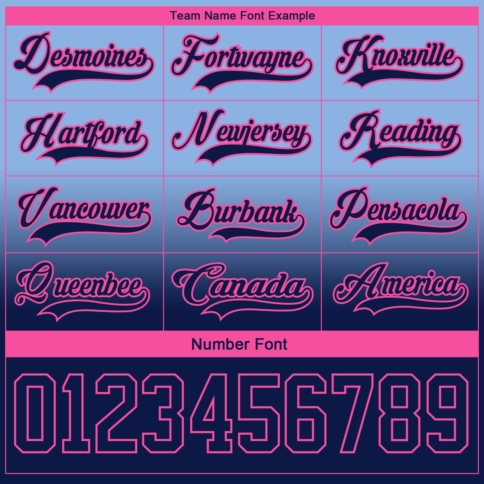 Custom Light Blue Navy-Pink Fade Fashion Hockey Lace Neck Jersey