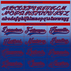 Custom Light Blue Royal-Red Fade Fashion Hockey Lace Neck Jersey