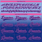 Custom Light Blue Royal-Pink Fade Fashion Hockey Lace Neck Jersey