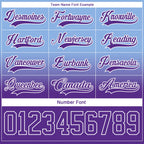 Custom Light Blue Purple-White Fade Fashion Hockey Lace Neck Jersey