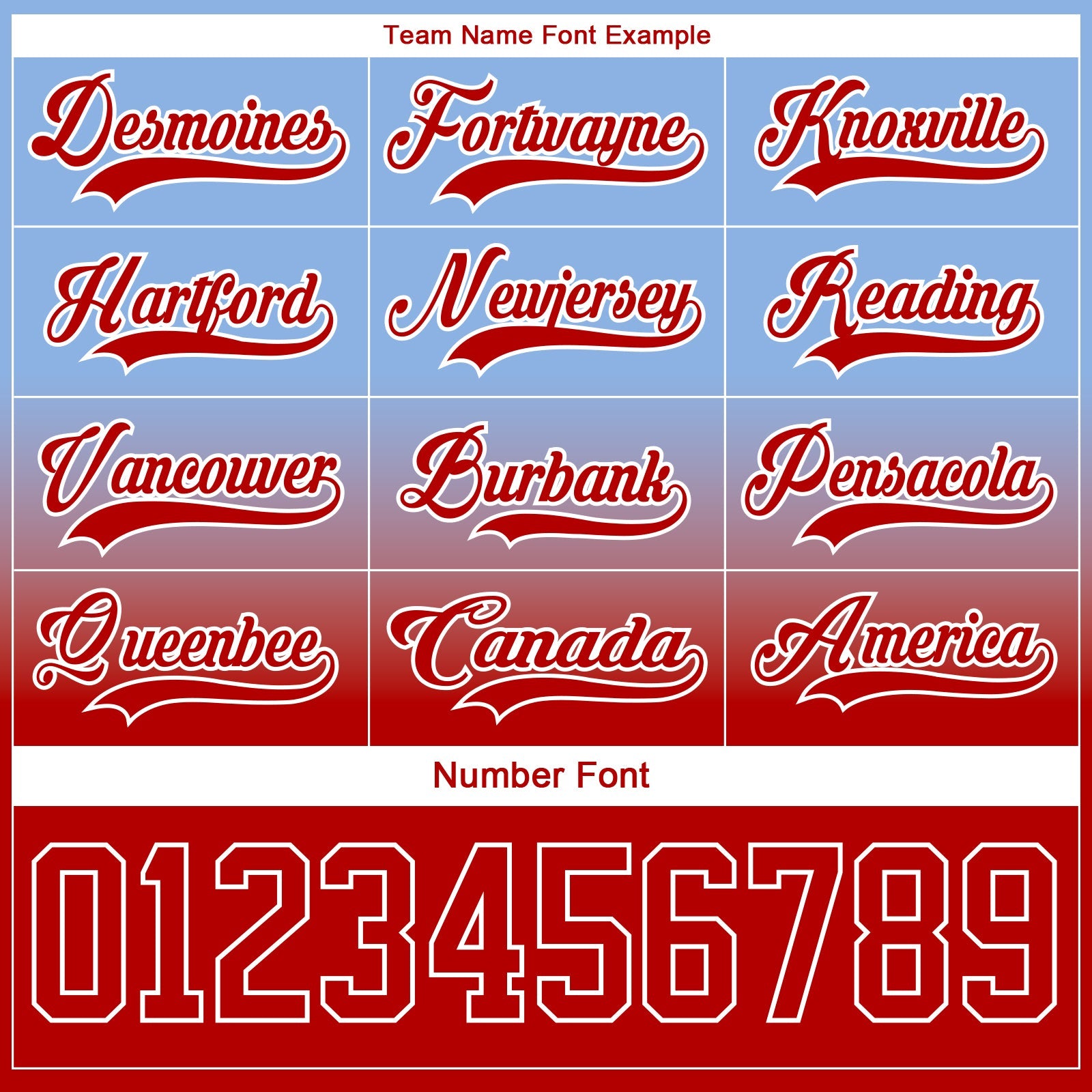 Custom Light Blue Red-White Fade Fashion Hockey Lace Neck Jersey