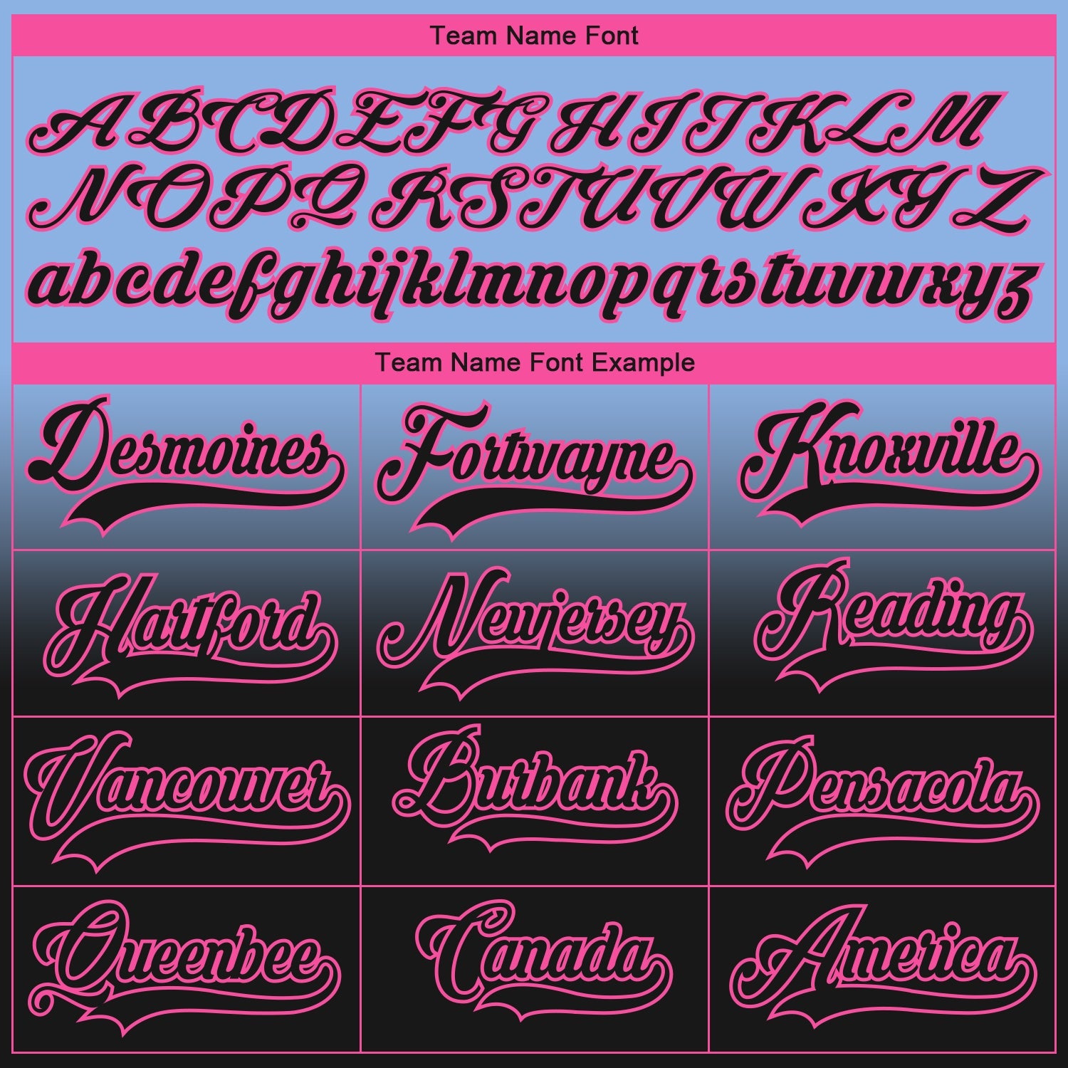 Custom Light Blue Black-Pink Fade Fashion Hockey Lace Neck Jersey