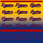 Custom Yellow Royal-Red Fade Fashion Hockey Lace Neck Jersey
