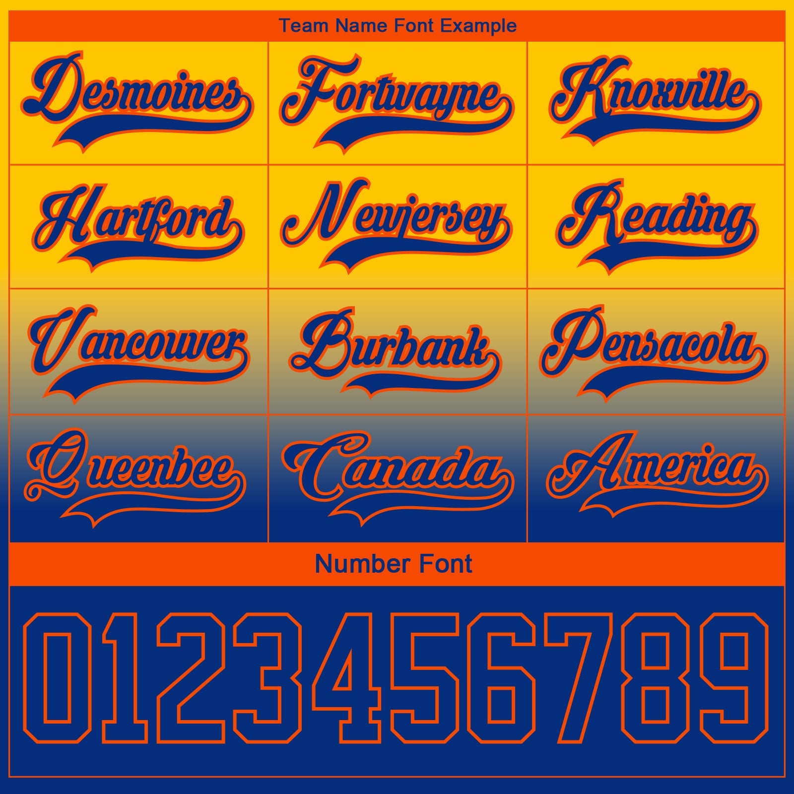Custom Yellow Royal-Orange Fade Fashion Hockey Lace Neck Jersey