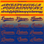 Custom Yellow Royal-Orange Fade Fashion Hockey Lace Neck Jersey
