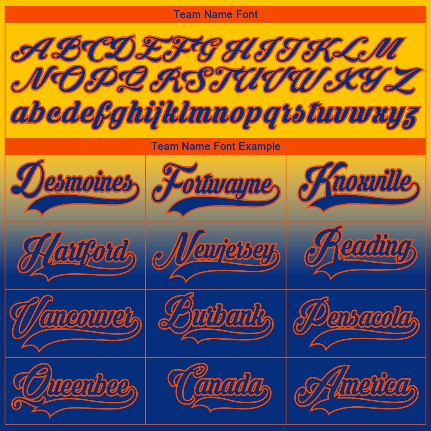 Custom Yellow Royal-Orange Fade Fashion Hockey Lace Neck Jersey