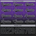 Custom Purple Black-Gray Fade Fashion Hockey Lace Neck Jersey