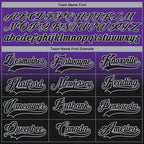 Custom Purple Black-Gray Fade Fashion Hockey Lace Neck Jersey