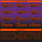 Custom Purple Black-Orange Fade Fashion Hockey Lace Neck Jersey
