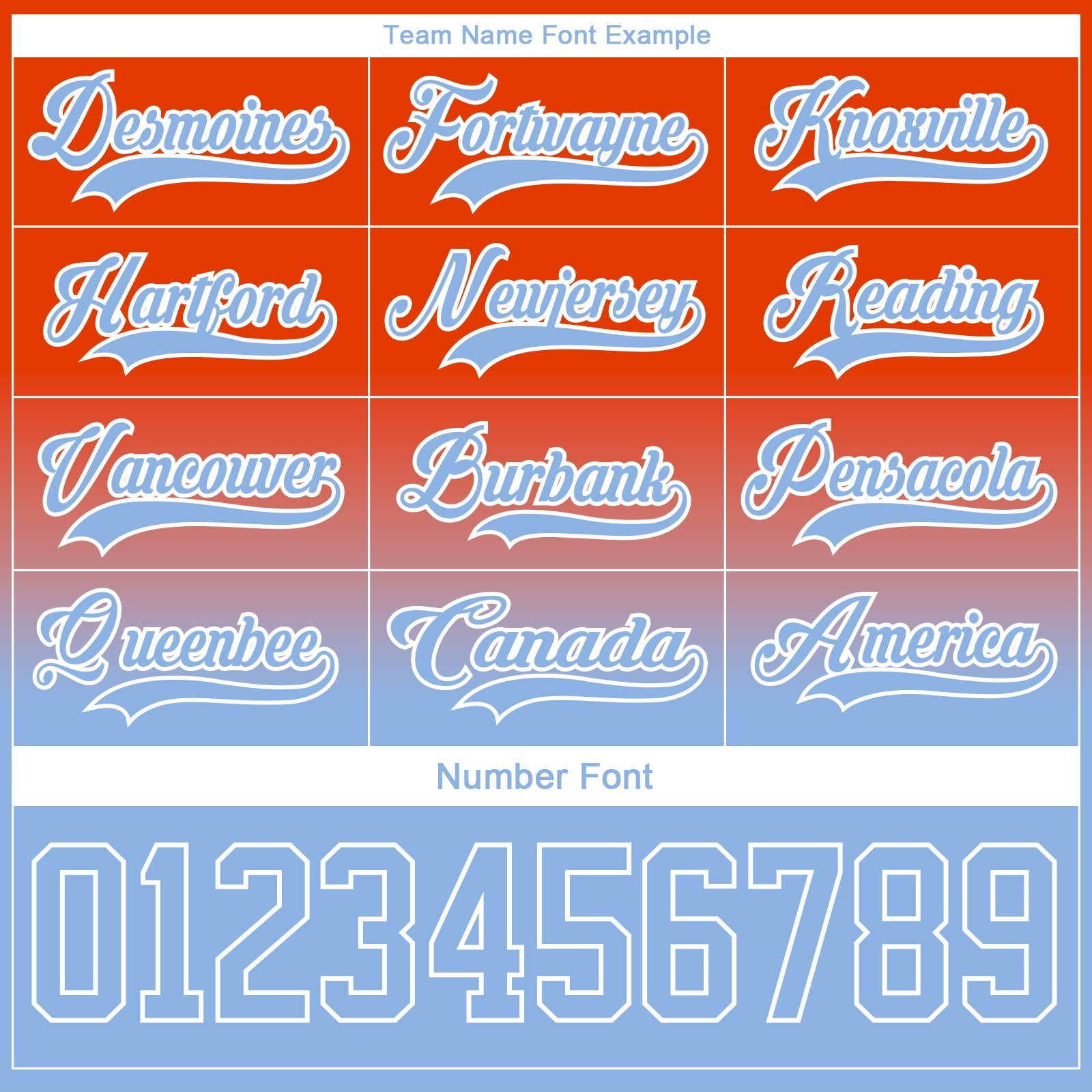 Custom Orange Light Blue-White Fade Fashion Hockey Lace Neck Jersey