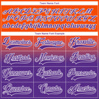 Custom Orange Purple-White Fade Fashion Hockey Lace Neck Jersey