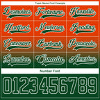 Custom Orange Green-White Fade Fashion Hockey Lace Neck Jersey