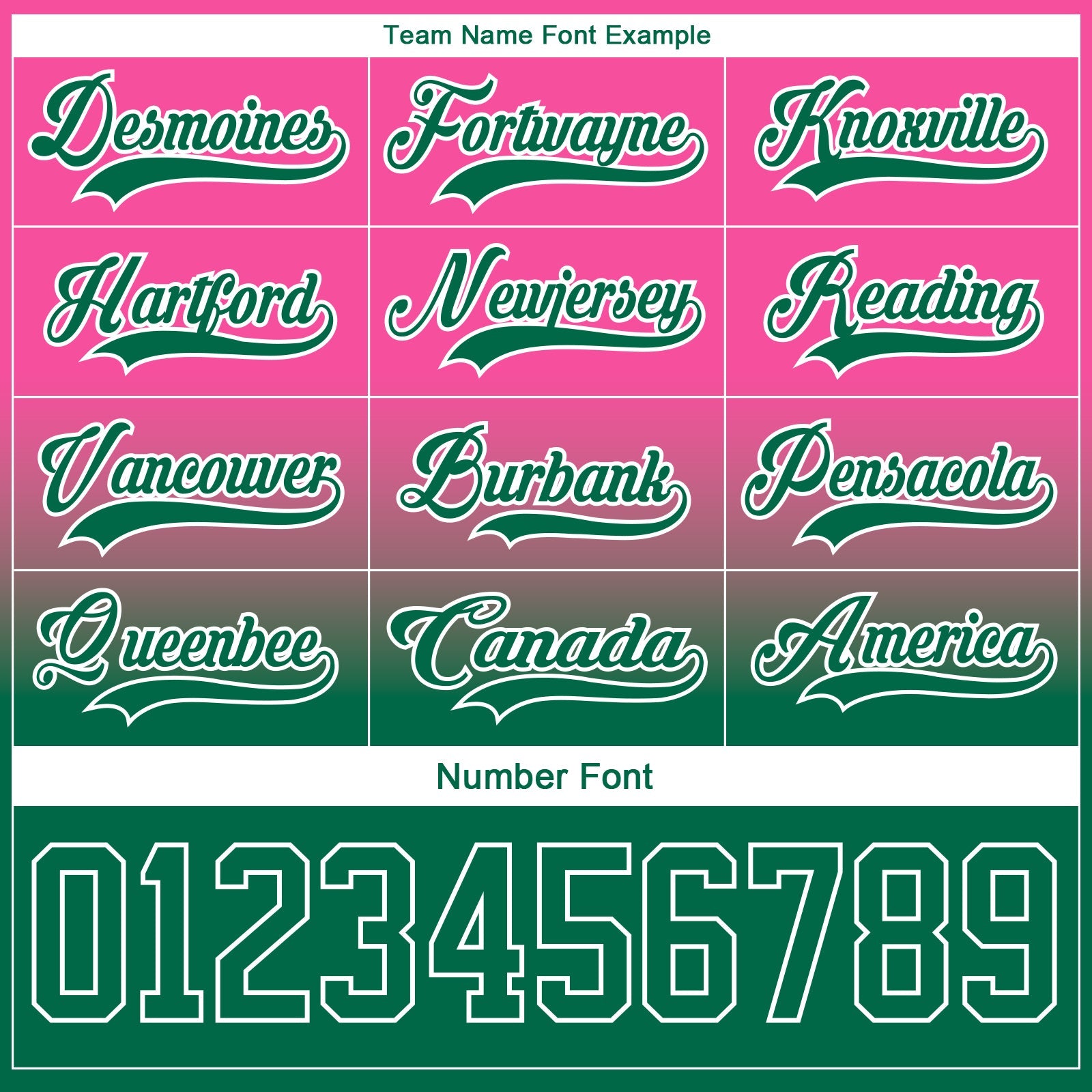 Custom Pink Kelly Green-White Fade Fashion Hockey Lace Neck Jersey