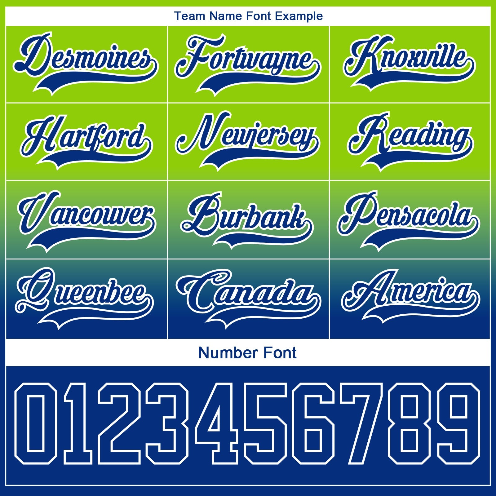 Custom Neon Green Royal-White Fade Fashion Hockey Lace Neck Jersey