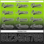 Custom Neon Green Black-White Fade Fashion Hockey Lace Neck Jersey