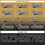 Custom Old Gold Black-White Fade Fashion Hockey Lace Neck Jersey