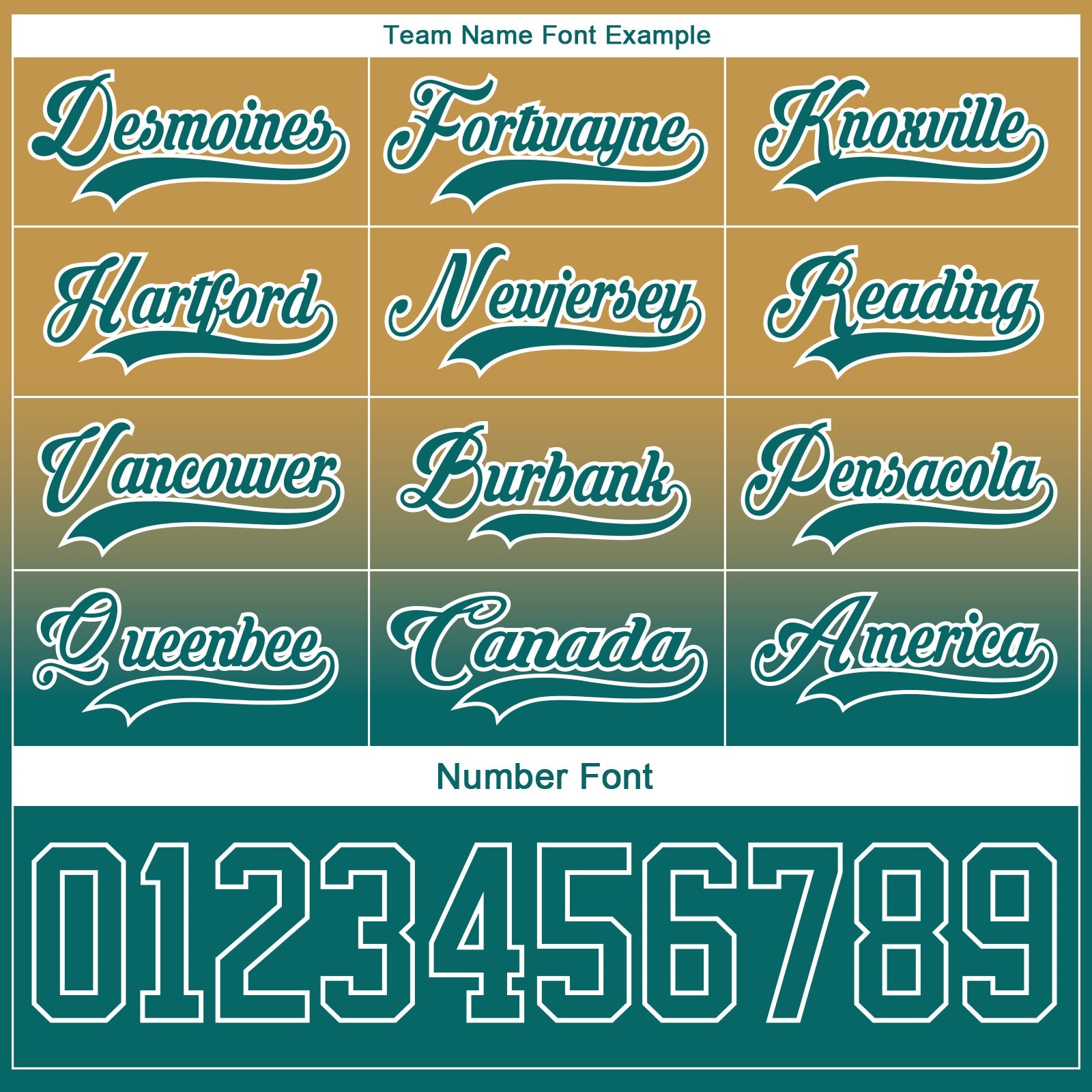 Custom Old Gold Teal-White Fade Fashion Hockey Lace Neck Jersey