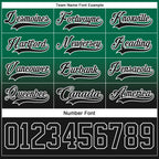 Custom Kelly Green Black-White Fade Fashion Hockey Lace Neck Jersey