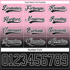 Custom Light Pink Black-White Fade Fashion Hockey Lace Neck Jersey