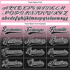 Custom Light Pink Black-White Fade Fashion Hockey Lace Neck Jersey