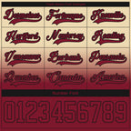 Custom Cream Crimson-Black Fade Fashion Hockey Lace Neck Jersey