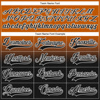 Custom Texas Orange Black-White Fade Fashion Hockey Lace Neck Jersey