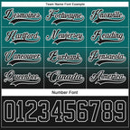 Custom Teal Black-White Fade Fashion Hockey Lace Neck Jersey