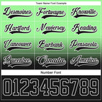 Custom Pea Green Black-White Fade Fashion Hockey Lace Neck Jersey