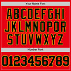 Custom Fire Red Black-Gold Authentic Basketball Jersey