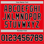 Custom Fire Red Black-White Authentic Basketball Jersey