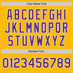 Custom Gold Purple-White Authentic Baseball Jersey