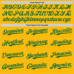 Custom Gold Kelly Green Authentic Baseball Jersey