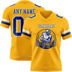 Custom Gold Royal-White Authentic Football Jersey