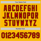 Custom Stitched Gold Red-Black Baseball Pullover Sweatshirt Hoodie