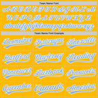 Custom Stitched Gold Light Blue-White Baseball Pullover Sweatshirt Hoodie