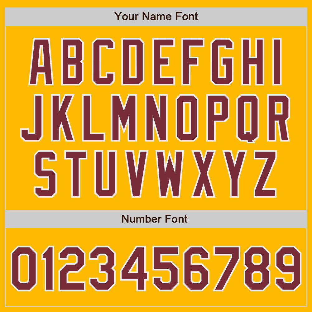 Custom Stitched Gold Burgundy-White Baseball Pullover Sweatshirt Hoodie