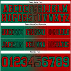 Custom Red Kelly Green-Black Authentic Gradient Fashion Football Jersey