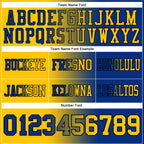 Custom Royal Yellow-Black Authentic Gradient Fashion Football Jersey