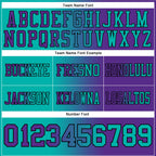 Custom Purple Aqua-Black Authentic Gradient Fashion Football Jersey