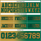 Custom Kelly Green Old Gold-Black Authentic Gradient Fashion Football Jersey