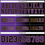Custom Black Purple-Old Gold Authentic Gradient Fashion Football Jersey
