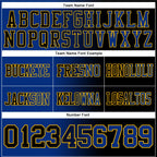 Custom Black Royal-Gold Authentic Gradient Fashion Football Jersey