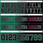 Custom Black Kelly Green-Pink Authentic Gradient Fashion Football Jersey