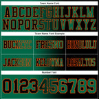 Custom Black Kelly Green-Orange Authentic Gradient Fashion Football Jersey